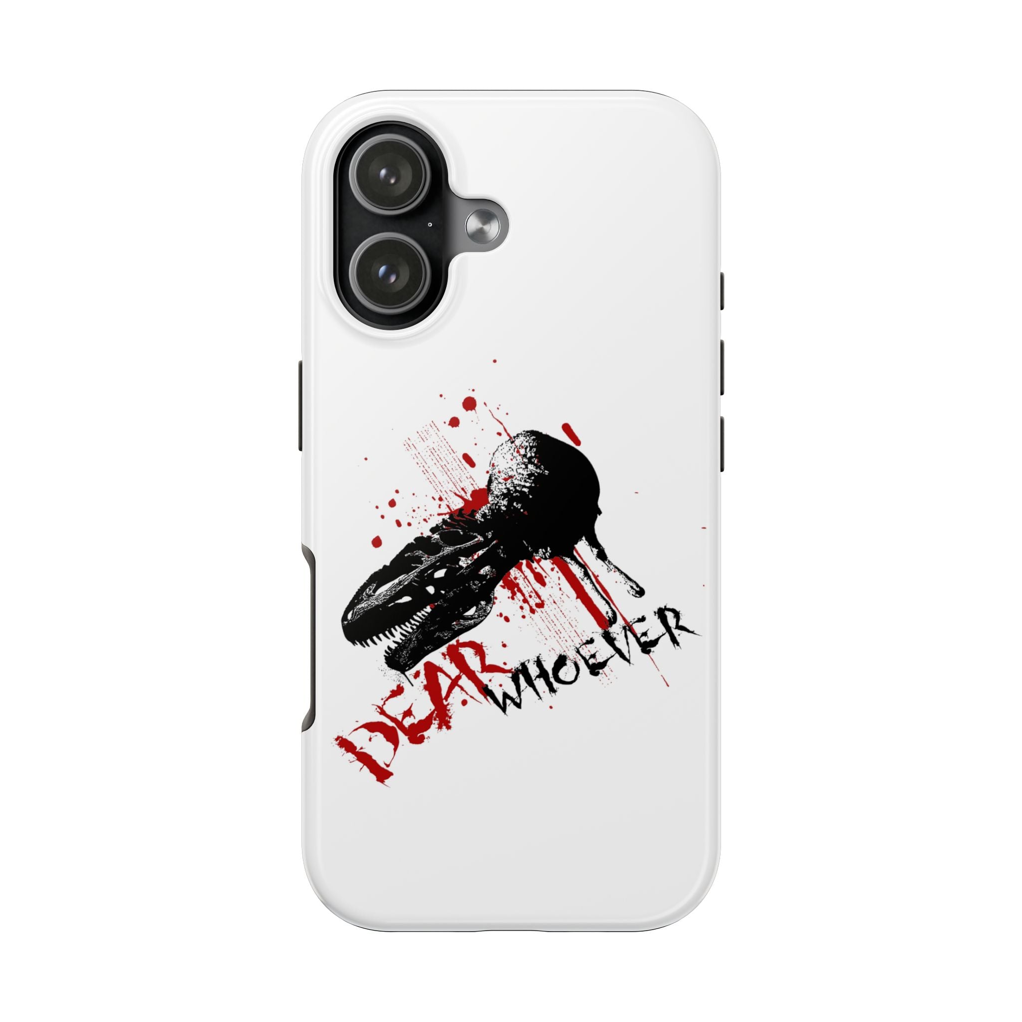 Tough Phone Case — 'Dear Whoever' Dino Sheep Blood-Splatter Design